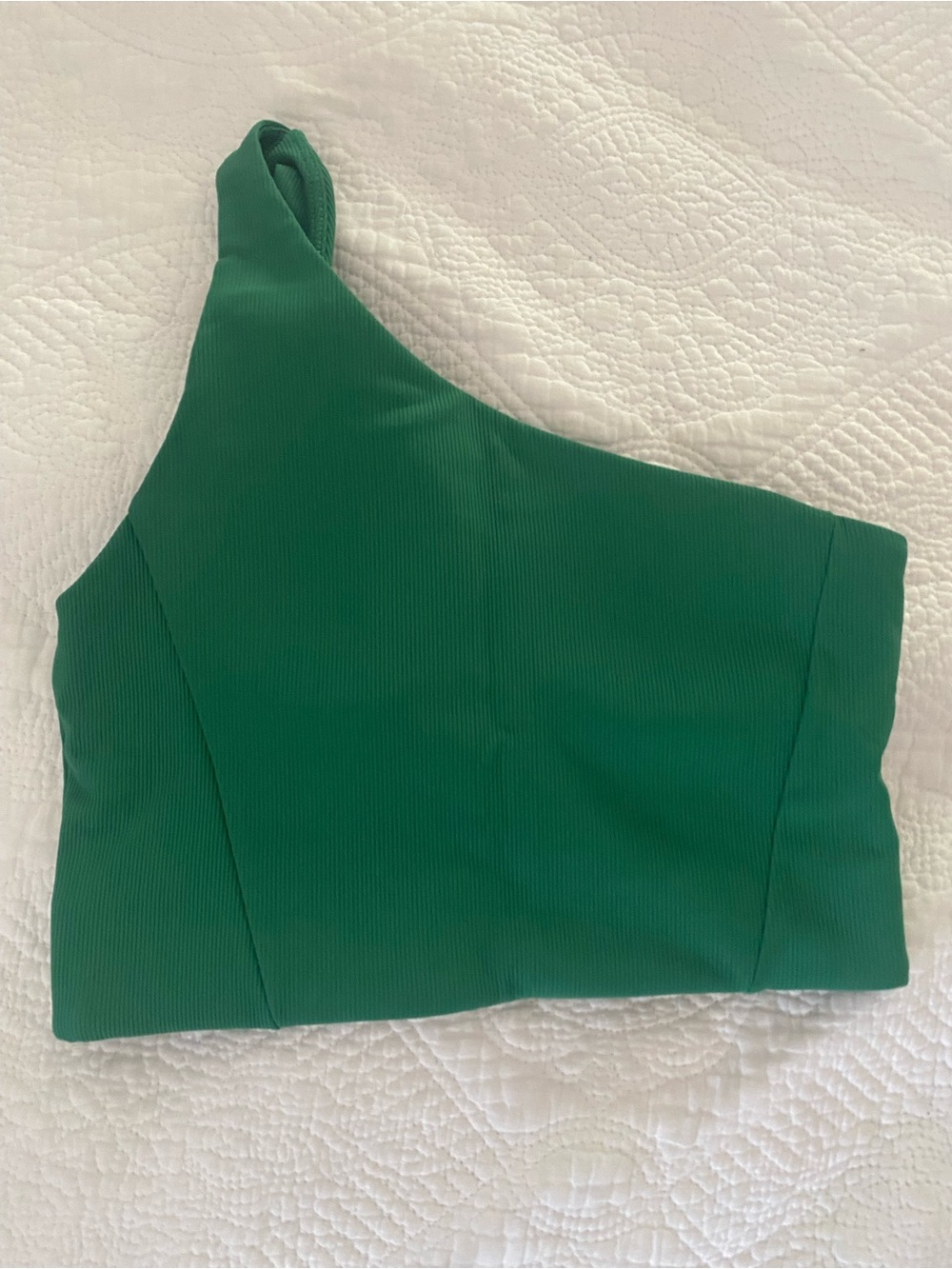 Wilo Green One Shoulder Crop Top XS
